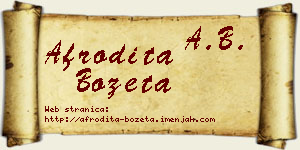 Afrodita Bozeta vizit kartica